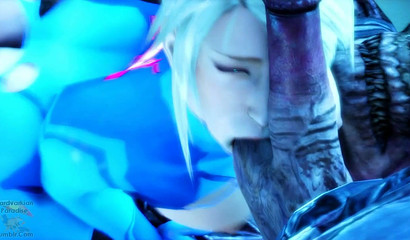 Monsters fuck blonde Samus Aran (Metroid)