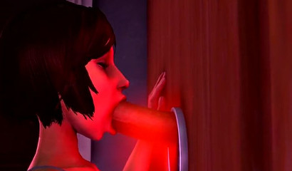 Elizabeth Bioshock Sucks Big Cock Through Mirror