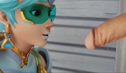 Tracer sucks on another Overwatch character