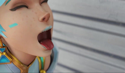 Tracer sucks on another Overwatch character