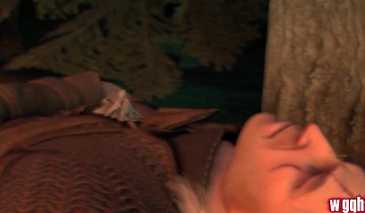 Monsters fuck blonde Cyril while Geralt sleeps (The Witcher)
