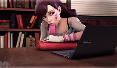 Hottie D.Va Sucks Friend's Cock (Overwatch)
