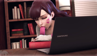 Hottie D.Va Sucks Friend's Cock (Overwatch)