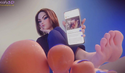 Virtual assistant shows beautiful toes