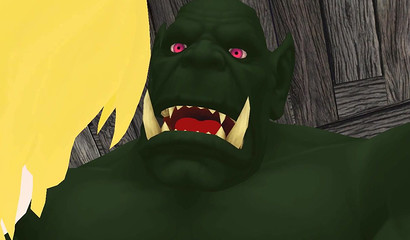 Green Orc Fucks Young Blonde At Home (World of Warcraft)