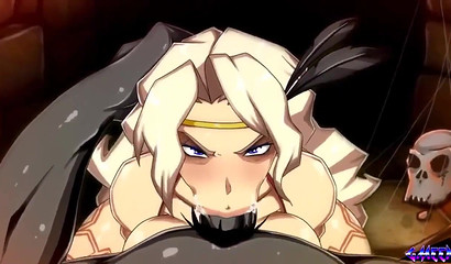 Monster fucks blonde in mouth POV