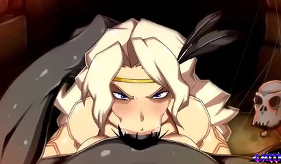 Monster fucks blonde in mouth POV