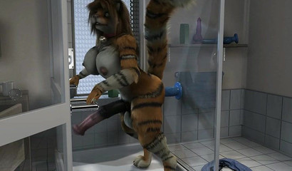 Porn furry masturbation in the shower