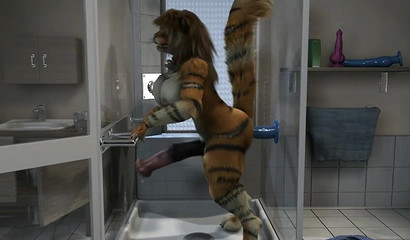 Porn furry masturbation in the shower
