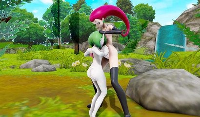 Futa Jessie Licks Gardevoir's Pussy On A Rock (Pokemon)