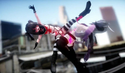 Futa fucks teen girl in striped stockings (World of Warcraft)