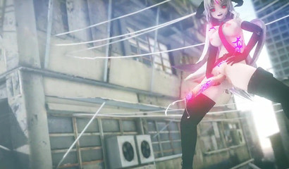 Futa fucks teen girl in striped stockings (World of Warcraft)