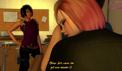 Young Futanari Students Fuck In Class