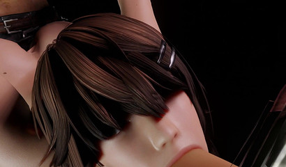 Anime girl with big tits gets fucked by long cocks