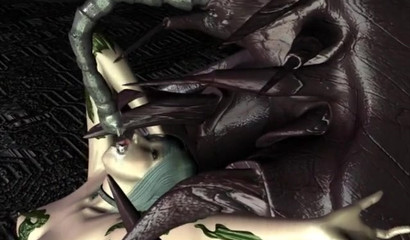 Parasite monster fucks a young girl for posterity