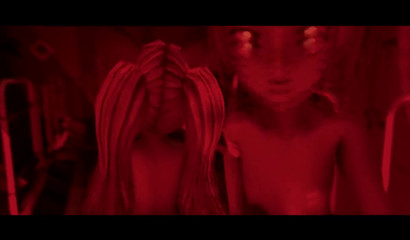 Anime cartoon in which a monster fucks a girl (Metroid)