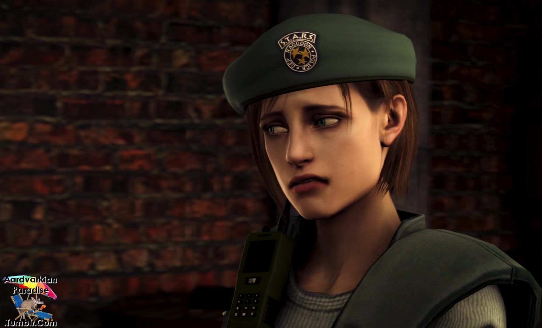 Les tentacules du monstre maléfique baisent la fille sans défense Jill Valentine, résident du porno Evi image