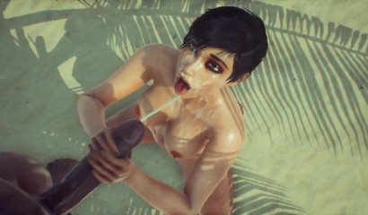 A healthy black man fucks a beautiful girl on a tropical island (Wild Life)