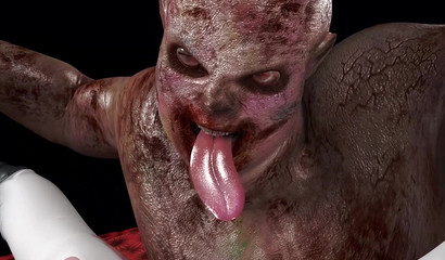 Two angry zombies rape 18 year old girl in stockings