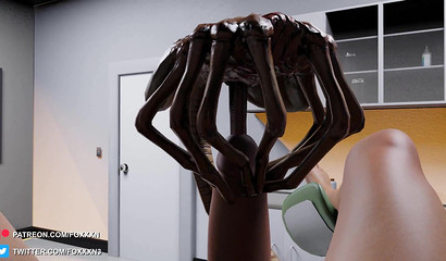 Animated 3d porn with xenomorphs and trans on a gynecological chair