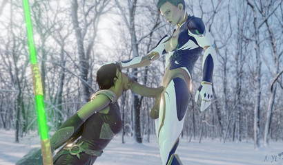 Futa Frost puts a big dick in Jade's mouth