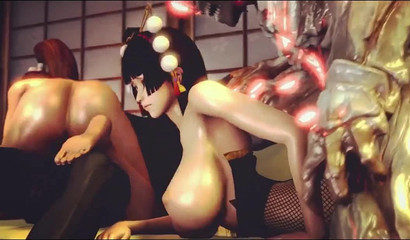 Evil monsters fuck girls in porn cartoon