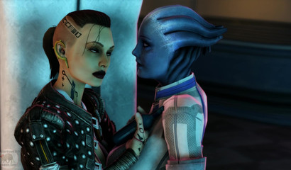 Dr. Liara T'Soni rides Jack's cock in 3D Mass Effect porn
