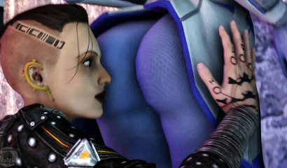Dr. Liara T'Soni rides Jack's cock in 3D Mass Effect porn
