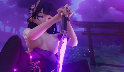Shogun Raiden Baal from Genshin Impact Rides Dick