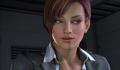 Cyborg girl rubs her booty on a dick in 3D POV porn