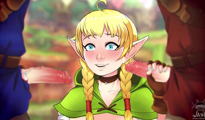 Blonde Linkle Sucks Friends Dicks In Animated Porn The Legend of Zelda