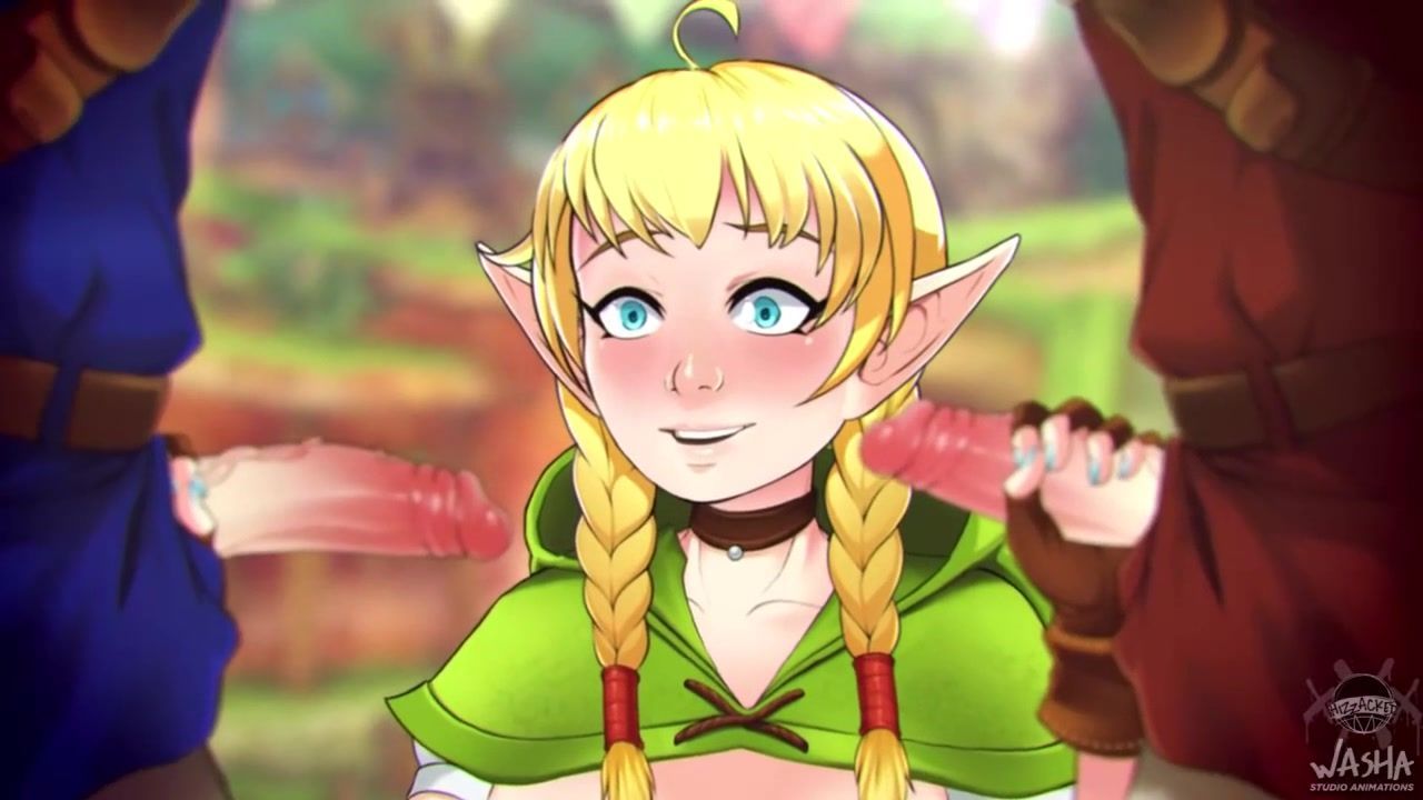 La blonde Linkle suce des bites damis dans un porno animé The Legend of Zelda