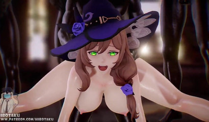 Genshin Impact Lisa Gets Fucked In Dirty Orgy
