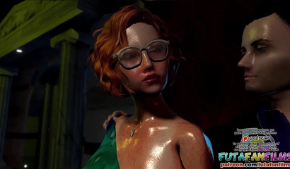 3d gay and trans have sex in a nightclub toilet