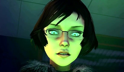Elizabeth Comstock planted on a shemale's cock in 3d porn BioShock