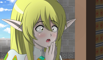 Busty elf caught jerking off a friend and let herself be fucked