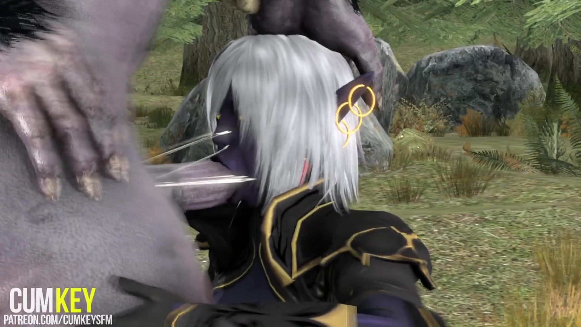 Busty elf anal rape by ruthless monster