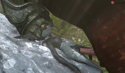 The Legend of Zelda Midna gets fucked by horse cock in the woods
