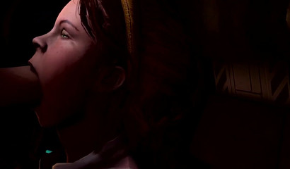 Redhead girl Victoria from Hitman gets sucked by soldiers