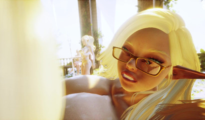 Animated orgy with busty elves