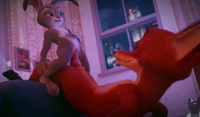 Bunny Judy Hopps from Zootopia rides Nick's cock