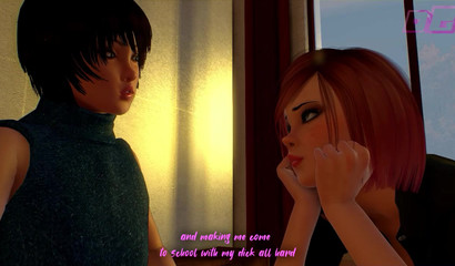 Two shemale students have anal sex in college porn cartoon