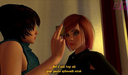 Two shemale students have anal sex in college porn cartoon