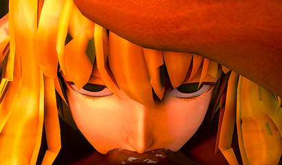 Maid Fiora Xenoblade is forced to suck dick in porn cartoon