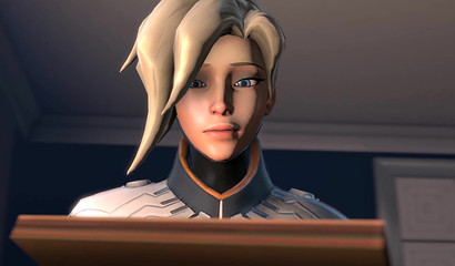 Lesbian sex of two horny girls Mercy and Pharah