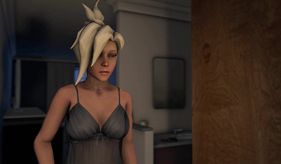 Lesbian sex of two horny girls Mercy and Pharah