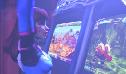 Creamy pussy Sombra after sex with futa D.Va