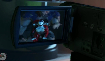 A huge monster planted on a dick and fucked a hooligan Harley Quinn