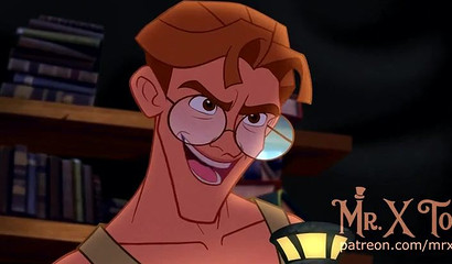 Tarzan from the jungle fucked hard in the mouth of gay Milo