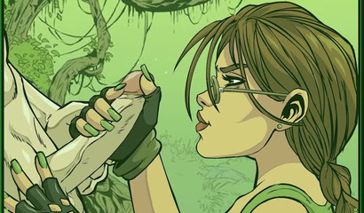 Deep blowjob in the jungle from Lara Croft, cartoon porn